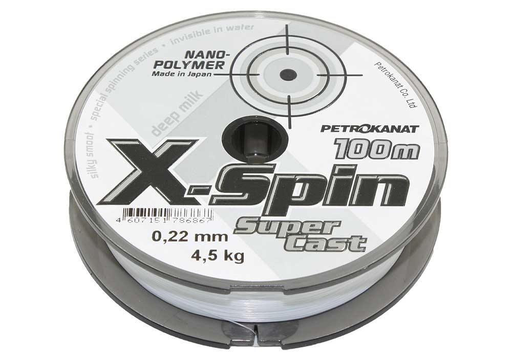 Леска X-Spin Deep Milk 30мм, 8.5кг, 100м, белый 
