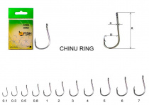 Крючок FISH CHINU-RING №1 с ушком, покрытие BN (10шт)