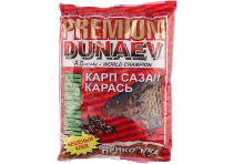 Прикормка "DUNAEV-PREMIUM" 1 кг Карп-Сазан Конопля Красная