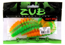 Приманка ZUB-SHAD 120мм-4шт, (цвет 022) зелено-оранжевый