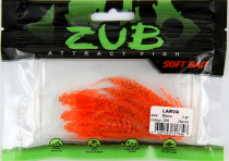 Приманка ZUB-LARVA  80мм-5шт, (цвет 250) морковный с блестками