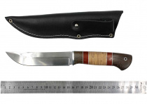 Нож Окский Ласка ст.65х13 ЭКСПО рукоять граб, вставка (4846)