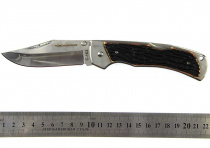 Нож складной пластик под кость, зерк. пол, back lock C-163 
