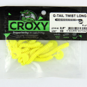Приманка силиконовая (CROXY) G-TAIL TWIST LONG 2,5'' цвет 02 (уп/8шт) 009.9830