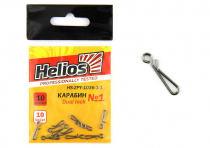 Застежка безузловая Fast Clip №1  10кг (10шт/уп) Helios (HS-ZPY-1036-1-1)
